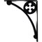 Ekena Millwork Crawley Wrought Iron Bracket, (Triple center brace), Powder Coated Black 2"W x 10"D x 12"H BKTM02X10X12TCR - alternate 4